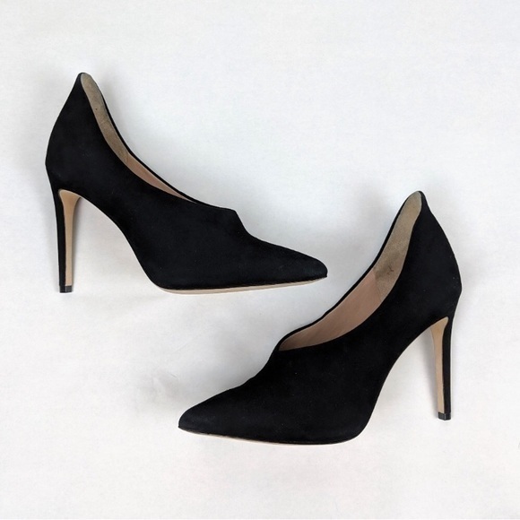 Black Suede Pump Heels by Rachel Zoe